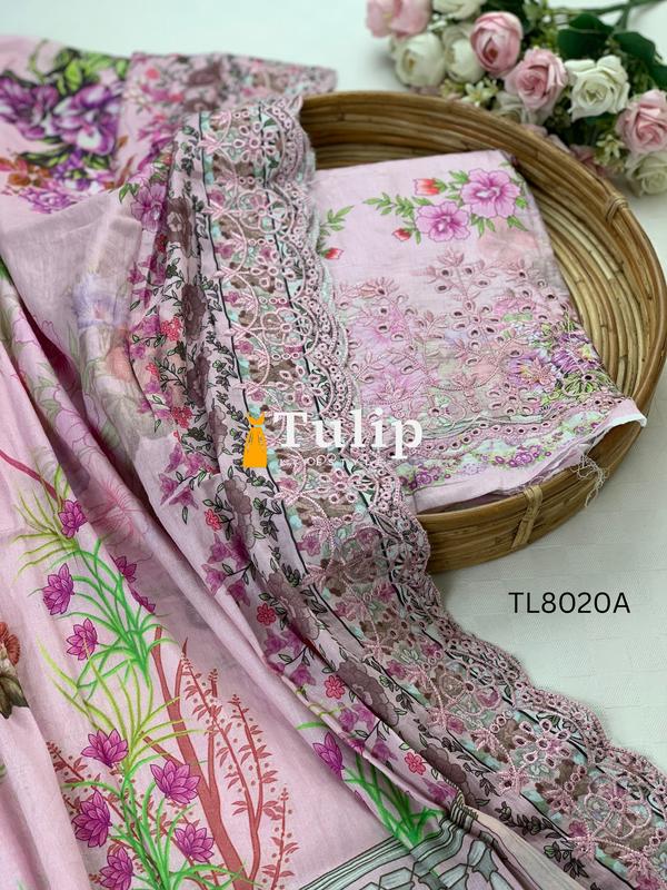 Soft  Embroidered Cotton Lawn - TL8020A gallery image
