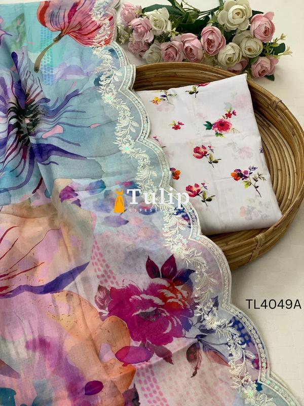 Premium Embroidered Cotton Lawn - TL4049A gallery image