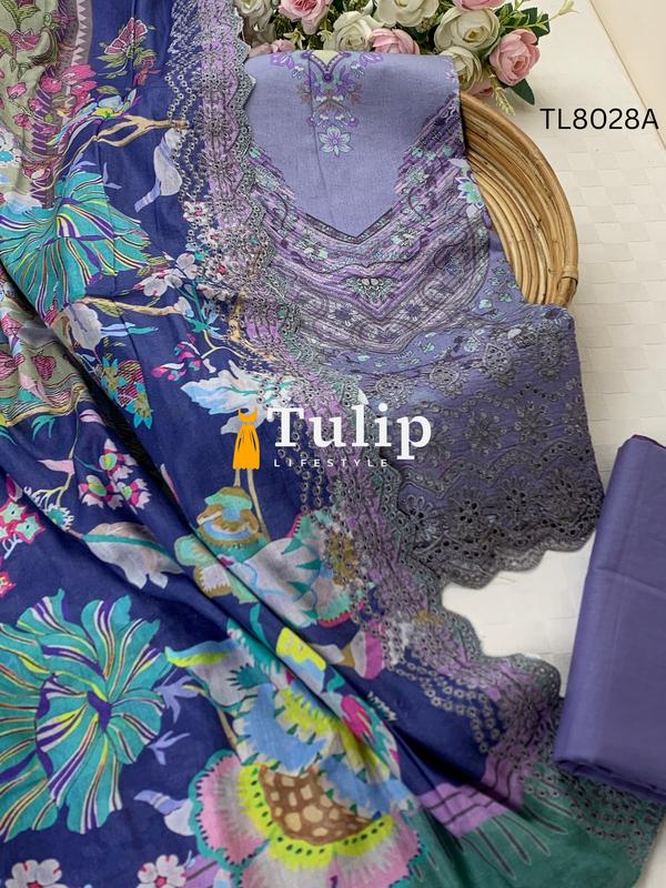 Premium Embroidered Cotton Lawn - TL8028A gallery image