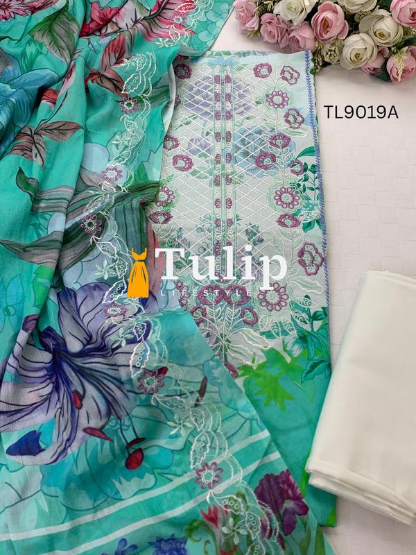 Gorgeous Embroidered Lawn Three pieces - TL9019A gallery image
