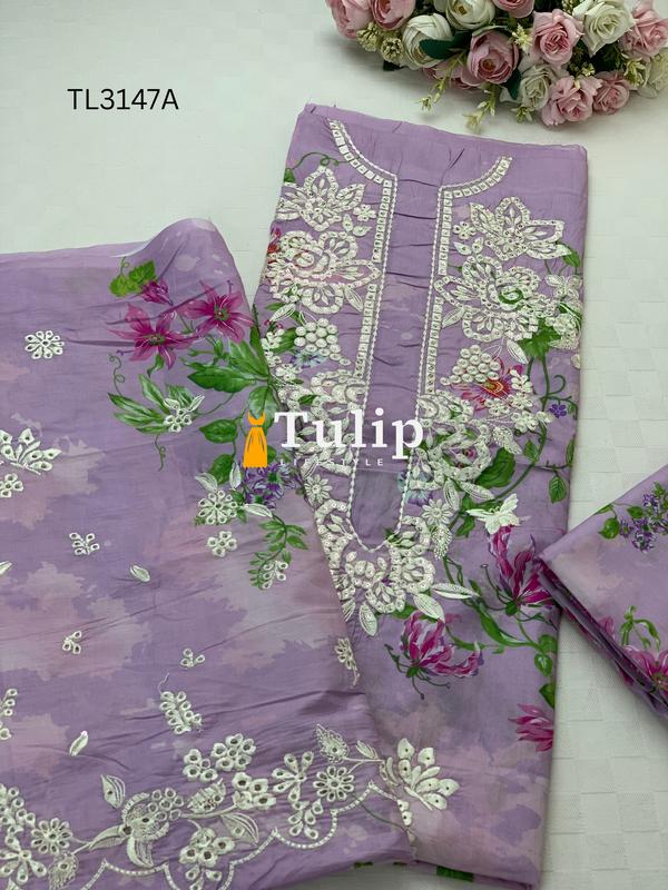 Premium Embroidered Cotton Lawn - TL3146A gallery image