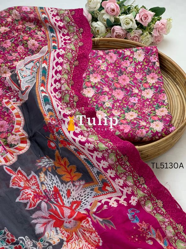 Soft Cotton Lawn Three Pieces - TL5130A gallery image