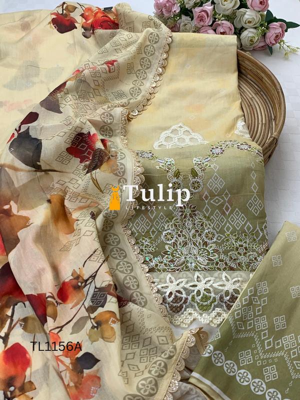 Premium Embroidered Cotton Lawn - TL1156A gallery image