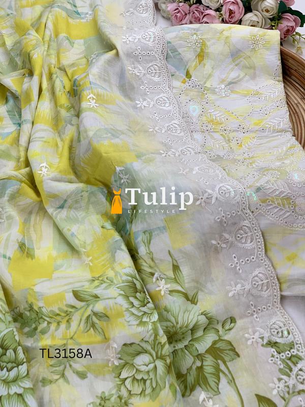 Premium Embroidered Cotton Lawn - TL3158A gallery image