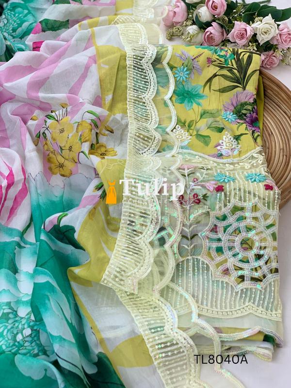 Exclusive Embroidered Cotton Lawn Dresses - TL8040A gallery image