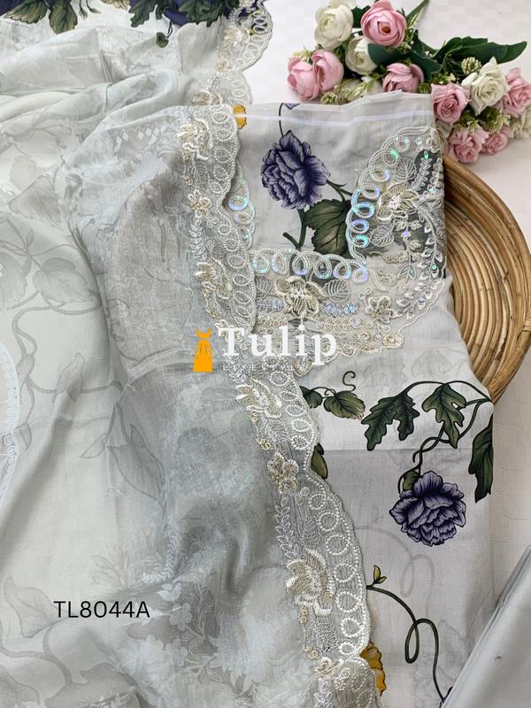 Premium Embroidered Cotton Lawn - TL8044A gallery image