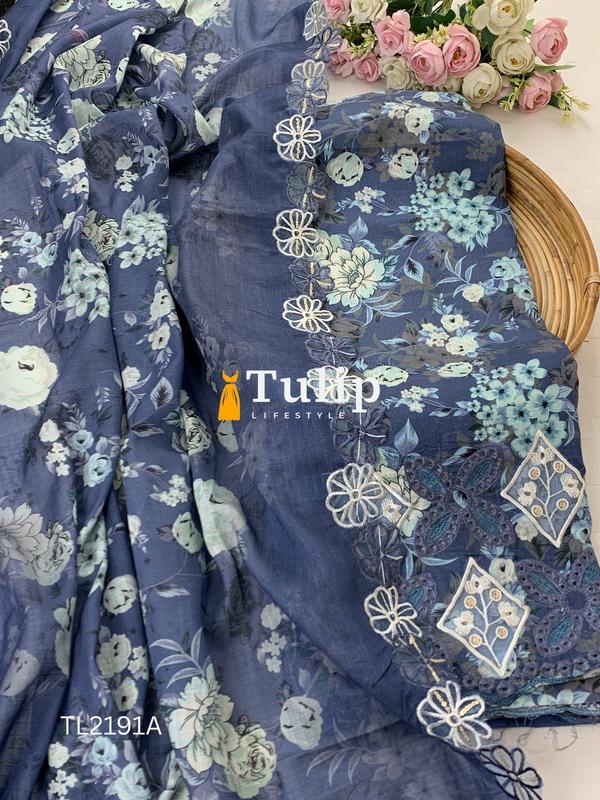 Premium Embroidered Cotton Lawn - TL2191A gallery image