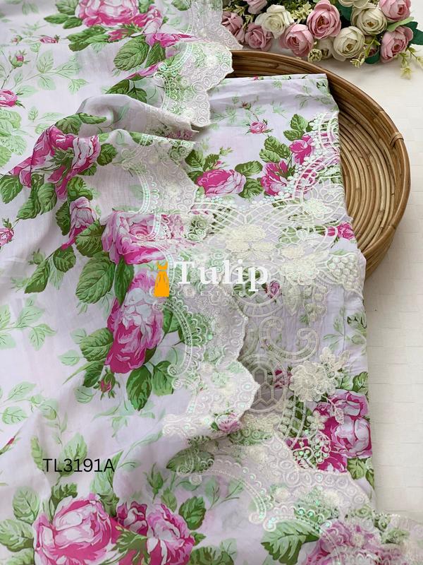 Gorgeous Embroidered Soft Cotton Lawn - TL3191A gallery image