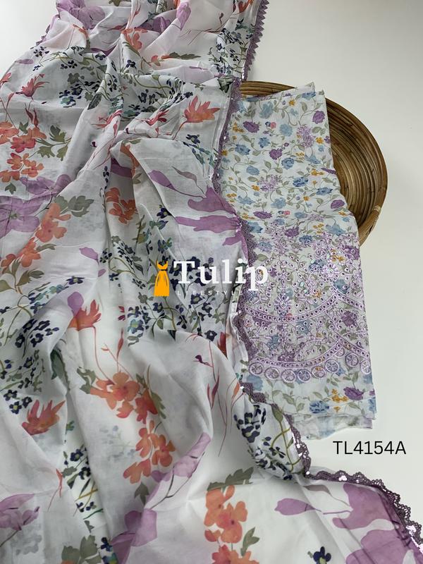 Gorgeous Embroidered Soft Cotton Lawn - TL4154A gallery image