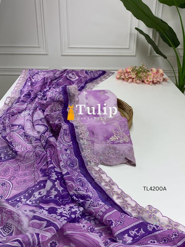 Gorgeous Embroidered Soft Cotton Lawn - TL4200A gallery image