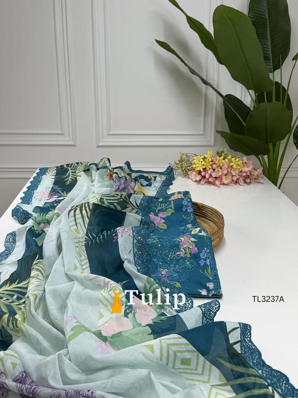 Premium Embroidered Cotton Lawn Dress - TL3237A gallery image