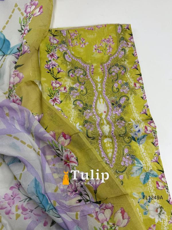 Soft Embroidered Cotton Lawn Dresses - TL1249A gallery image