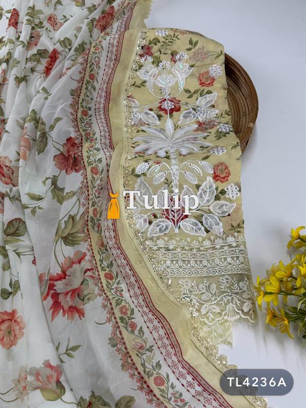 Embroidered Luxury Cotton Lawn Dresses - TL4236A gallery image