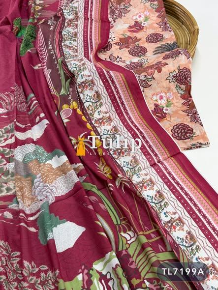 Soft Embroidered Cotton Lawn Dresses - TL7199A gallery image