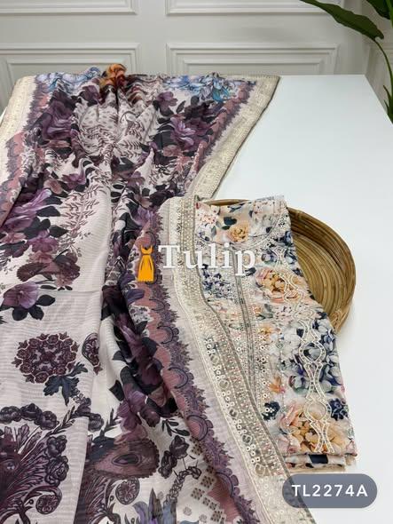 Gorgeous Embroidered Cotton Lawn Dresses - TL2274A gallery image