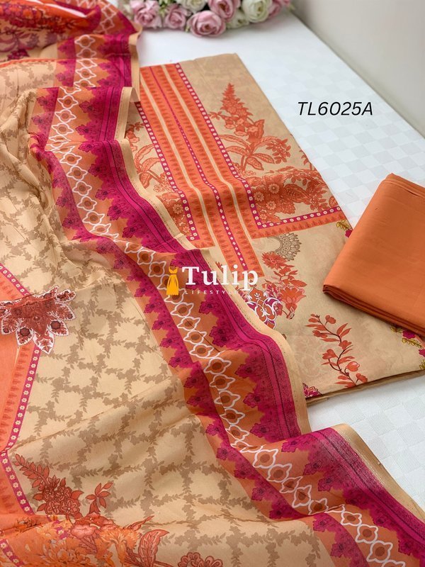 Digital Printed Cotton Lawn - TL6024/TL6025 Color image