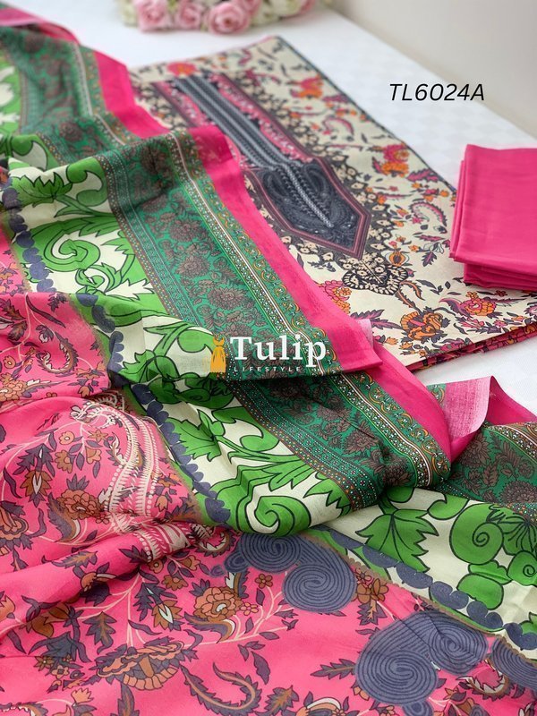 Digital Printed Cotton Lawn - TL6024/TL6025 Color image