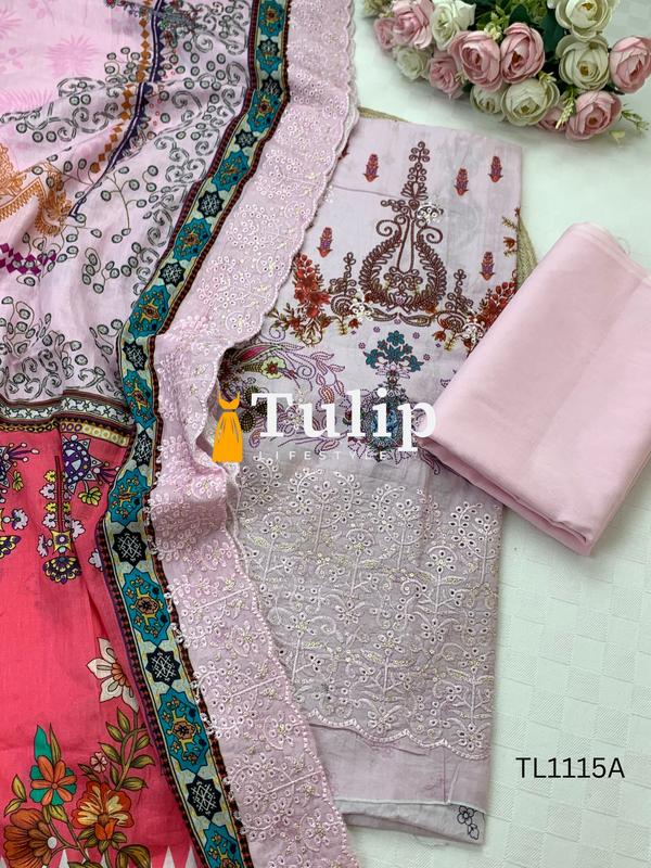 Soft  Embroidered Lawn - TL1115 color image