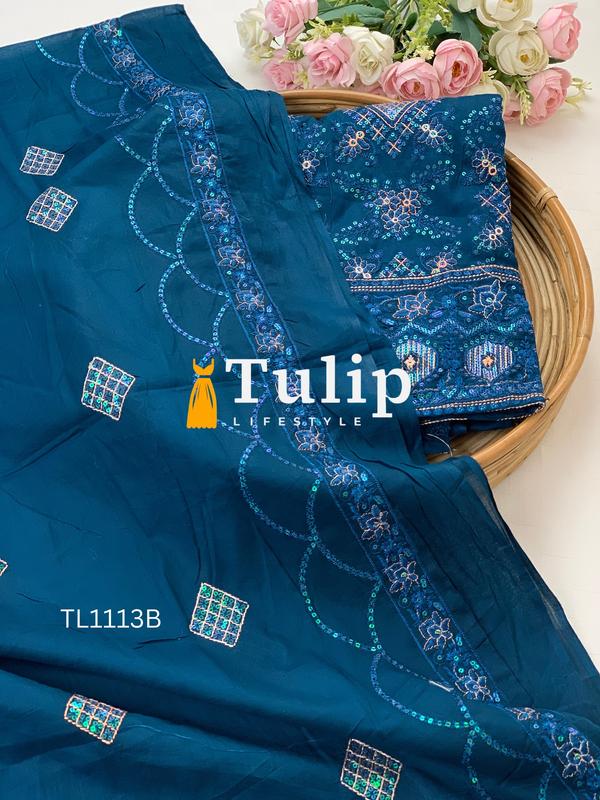 Embroidered Cotton Dress - TL1113 color image