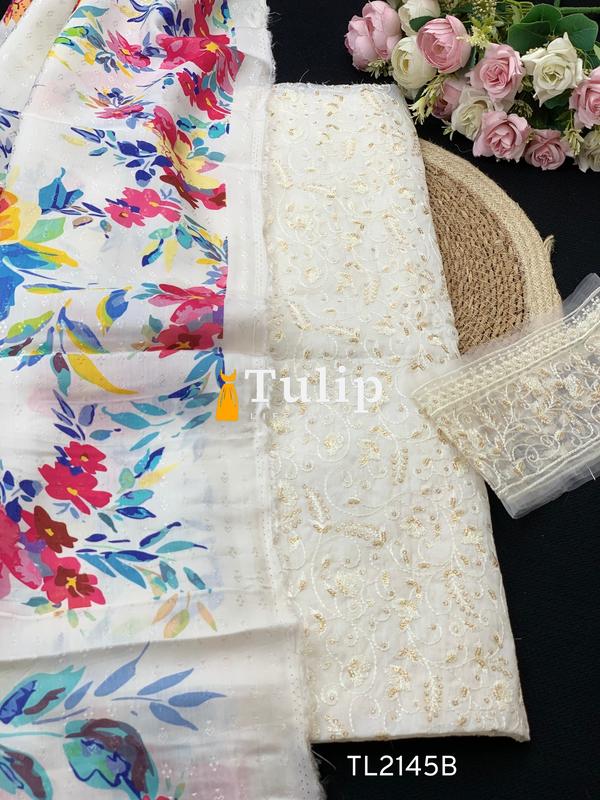 Swiss Voil With Printed Dupatta - TL2145 color image