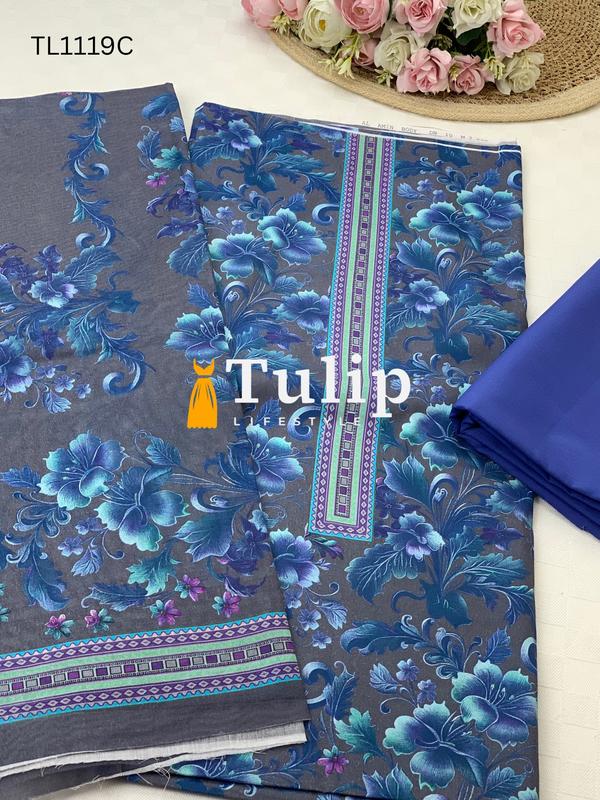 Digital Printed Cotton Lawn - TL1119 Color image