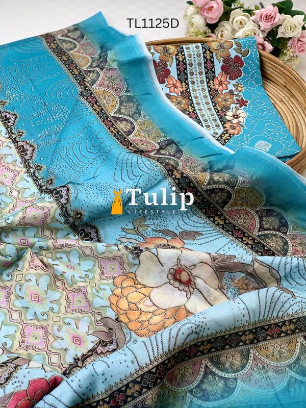 Soft Cotton Lawn Three Pieces - TL1125 Color image