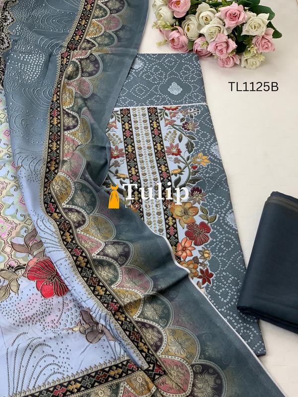 Soft Cotton Lawn Three Pieces - TL1125 Color image