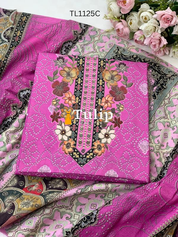 Soft Cotton Lawn Three Pieces - TL1125 Color image