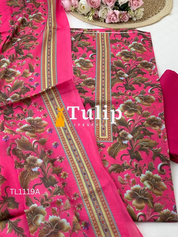 Digital Printed Cotton Lawn - TL1119 Color image