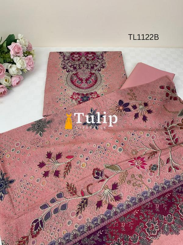 Soft Cotton Lawn Three Pieces - TL1122 Color image
