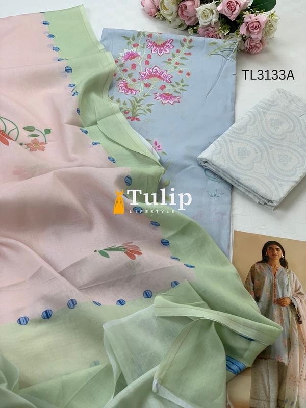 Digital Printed Premium  Lawn - TL3133 Color image