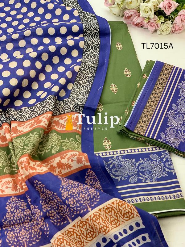 Digital Printed Cotton Lawn - TL7015 Color image