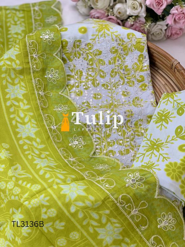 Gorgeous Embroidered Soft Lawn - TL3136 Color image
