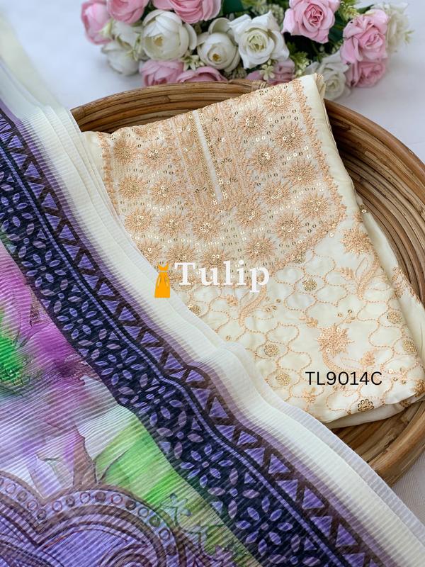 Gorgeous Embroidered Silk Dresses - TL9014 Color image