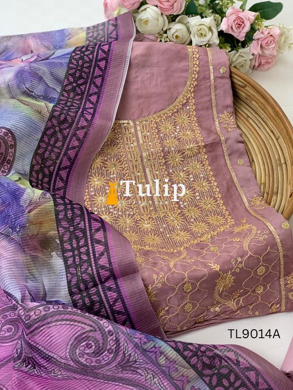 Gorgeous Embroidered Silk Dresses - TL9014 Color image