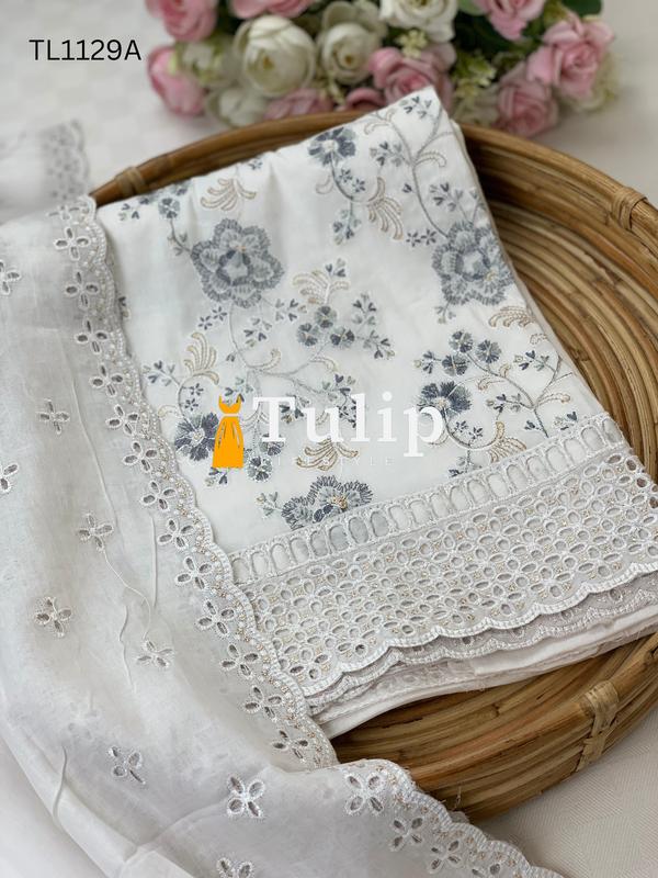 Premium Cotton with Shifli Work - TL1129 Color image