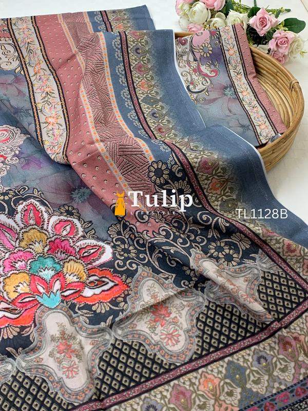 Soft Cotton Lawn Three Pieces - TL1128 Color image