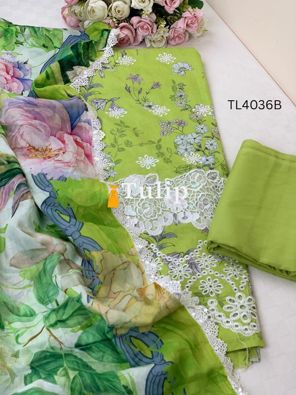 Luxury Cotton Lawn Three pieces - TL4036 Color image