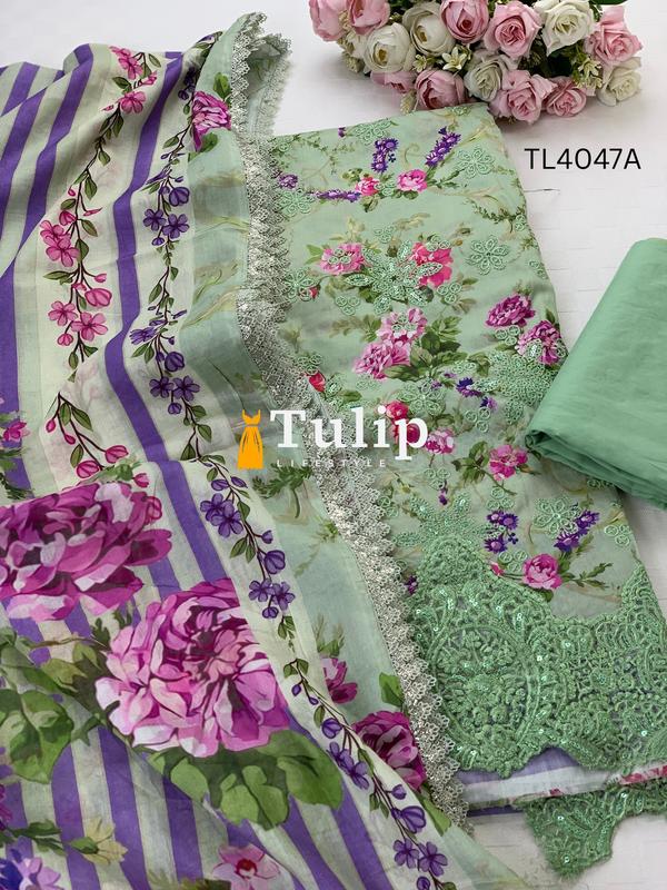 Gorgeous Embroidered Lawn - TL4047 Color image
