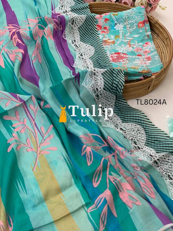 Soft Cotton Lawn Three Pieces - TL8024 Color image