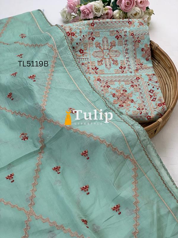 Soft  Embroidered Cotton Dresses - TL5119 Color image