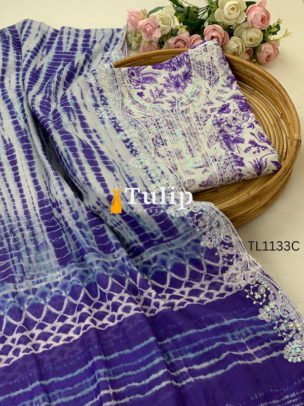 Premium Embroidered  Lawn - TL1133 Color image