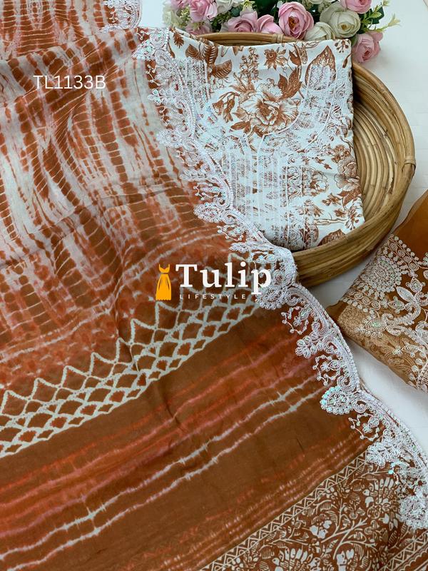 Premium Embroidered  Lawn - TL1133 Color image