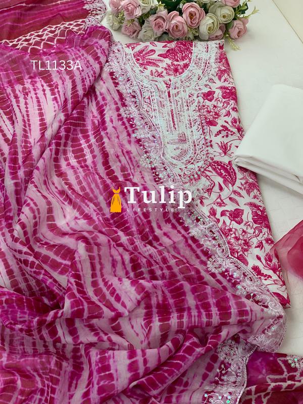 Premium Embroidered  Lawn - TL1133 Color image