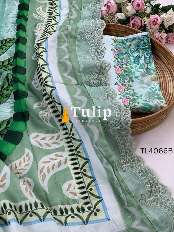 Luxury Cotton Lawn Three pieces - TL4066 Color image
