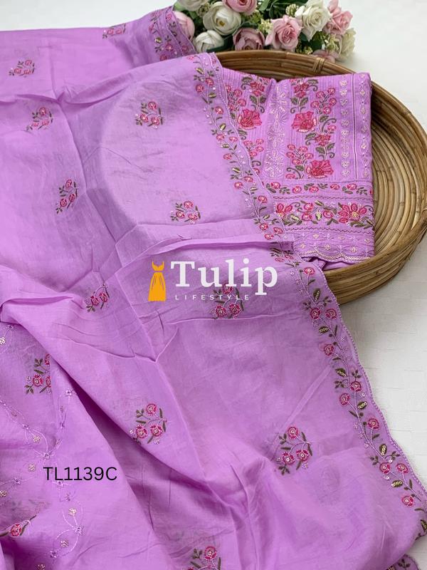 Soft  Embroidered Cotton Dresses - TL1139 Color image