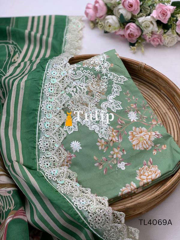 Luxury Cotton Lawn Three pieces - TL4069 Color image