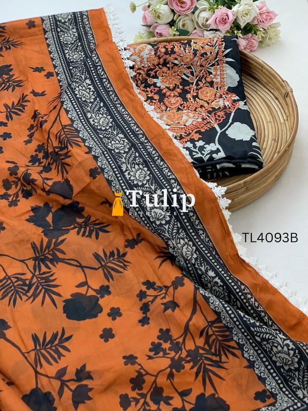 Luxury Cotton Lawn Three pieces - TL4093 Color image