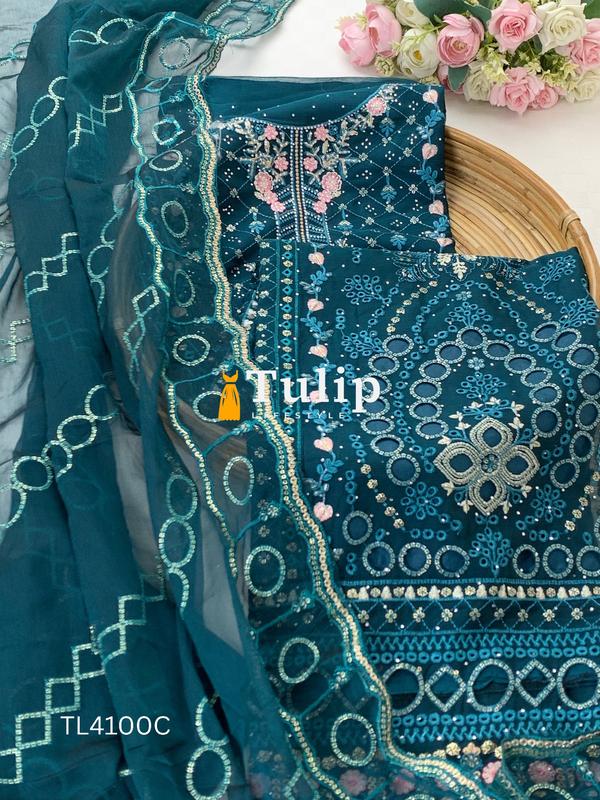 Luxury Soft Silk Three Pieces - TL4100 Color image