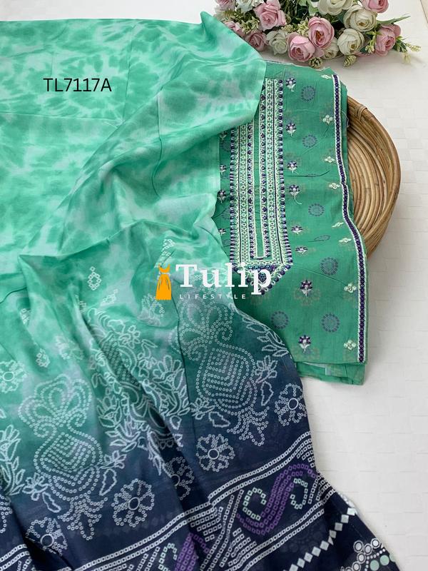 Premium Cotton Lawn Dress - TL7117 Color image